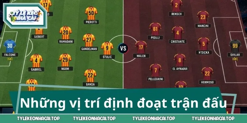 Những vị trí có thể định đoạt trận đấu